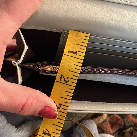 Double G mobile phone wallet or clutch faux leather w/ canvas stripe - Picture 8 of 8